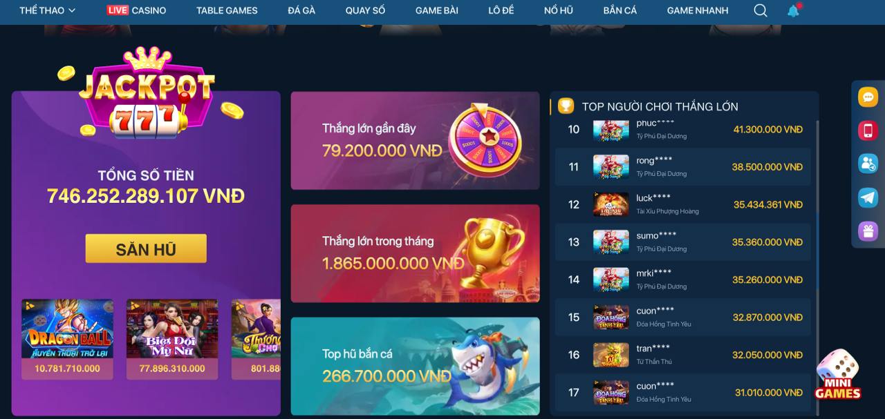A screenshot of the 66win app showcasing the huge jackpot prize pool.